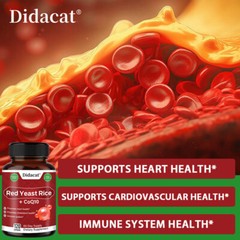 Red Yeast Rice+CoQ10 Capsules Promotes Heart & Cholesterol Health Immune Support