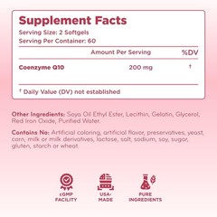 CoQ10 200mg Softgels – Quick Absorption Antioxidant for Heart & Energy Support,