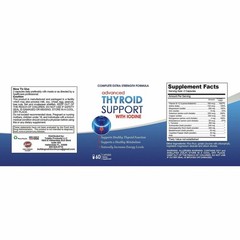 Advanced Thyroid Support Supplement with Iodine Dietary 60 Caps Free Shipping