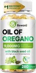 Oregano Black Seed Oil 9000mg Per Serving BEWORD Softgel