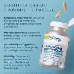 Solaray Liposomal Multivitamin for Men Enhanced 120 Ct.