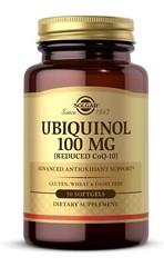 Solgar Ubiquinol 100 mg (Reduced CoQ-10) 50 softgels, Non-GMO Exp07/26