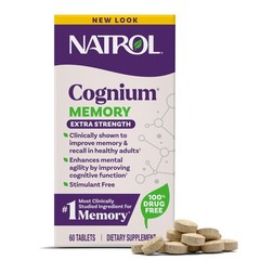Natrol Cognium Memory Extra Strength Brain Memory Supplements 60 Tablets