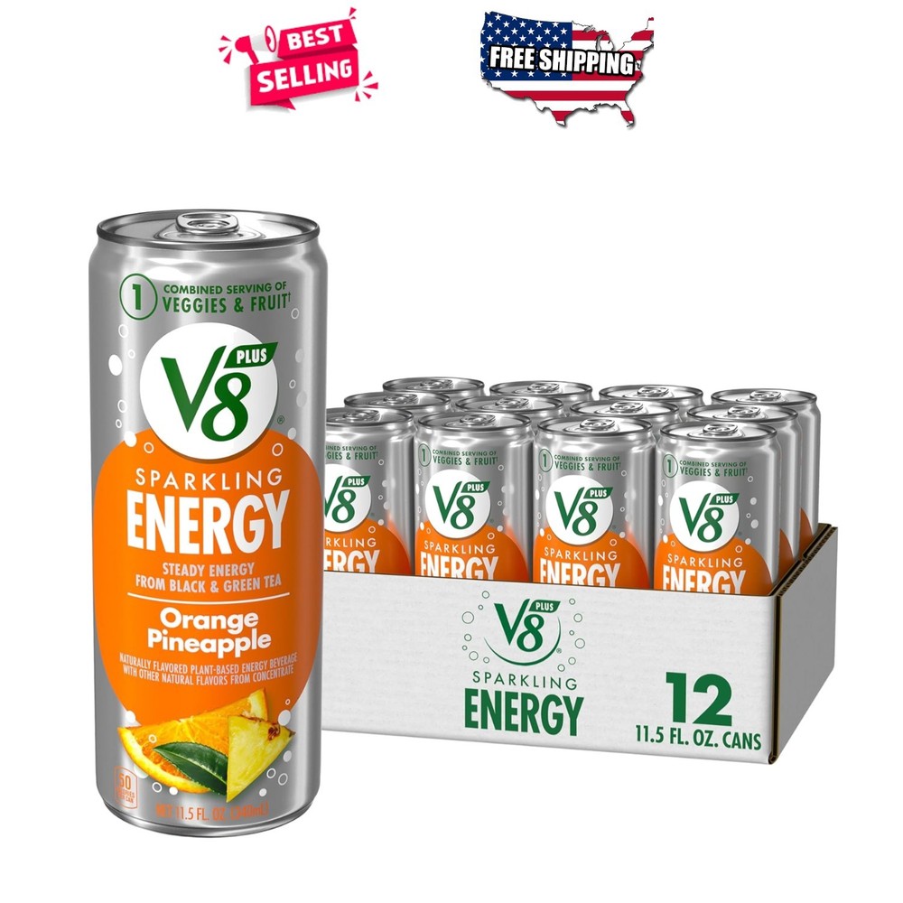 Energy Drink Sparkling Orange Pineapple Juice 11.5 fl oz Can 12 Pack