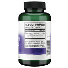 Swanson Magnesium Aspartate – 133 mg Elemental Magnesium 685 mg 90 Capsules