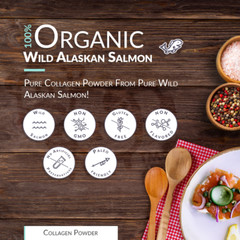 Wild Alaskan Salmon Bone Broth Powder – Pure Protein Organics 450g Unflavored