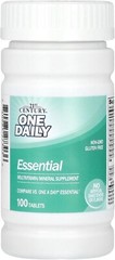 Gluten-Free One Daily Essential Multivitamin Tablets – 100 Easy-To-Swallow Count