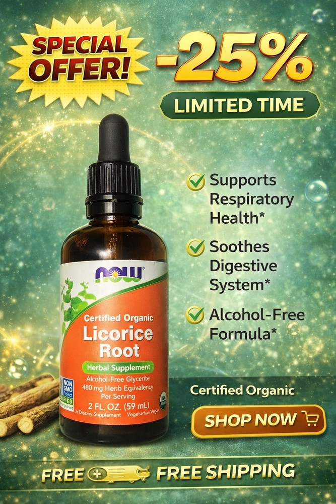 Certified Organic Licorice Root, 480 mg, 2 fl oz (59 ml) 03/27