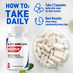 (2 Pack) Body and Limb Matrix Nootropic Nerve Support Supplement 120 Capsules
