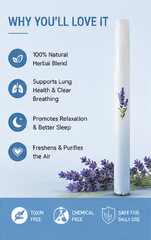 2 Pack Herbal Diffuser featuring Mullein, Thyme & Mint designed for Lung