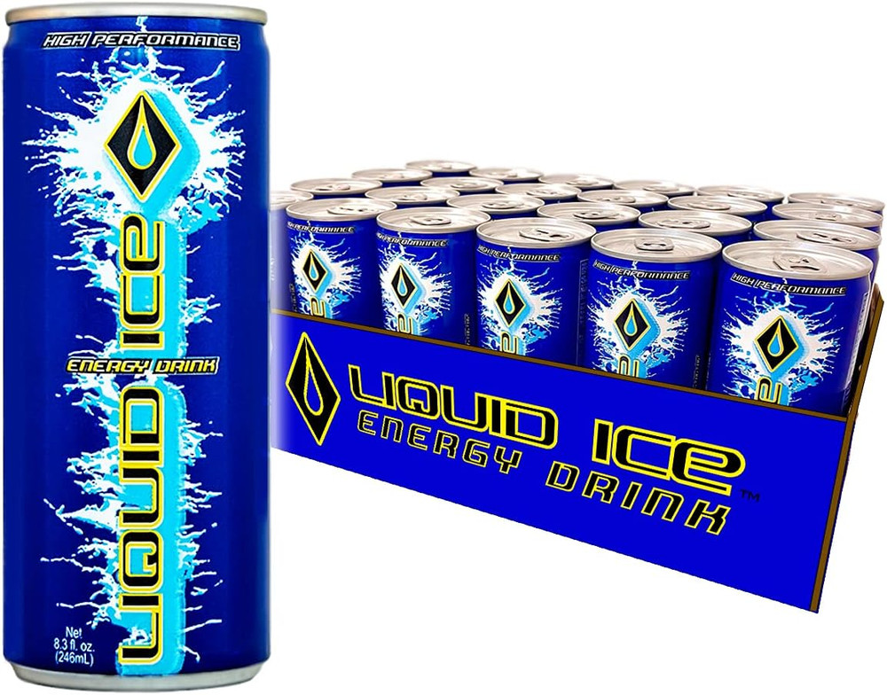 Liquid Ice Energy Drink Regular High Performance Vitamins 8.3 Fl Oz Pack of 24