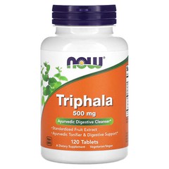 Now Foods Triphala 500 mg 120 Tablets GMP Quality Assured, Vegan, Vegetarian