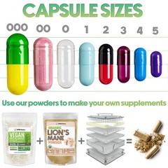 Size 4 White Empty Vegan Capsules Kosher Pill Vegetable Veggie Veg Caps