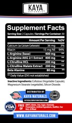 L-Arginine 60 Nitric Oxide, Testosterone Booster, ED Support 2400 mg