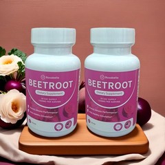 2Pack Organic Beet Root Capsules-Blood PressureSupport, Energy Boost