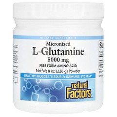 2 X Natural Factors, Micronized L-Glutamine Powder, 8 oz (226 g)