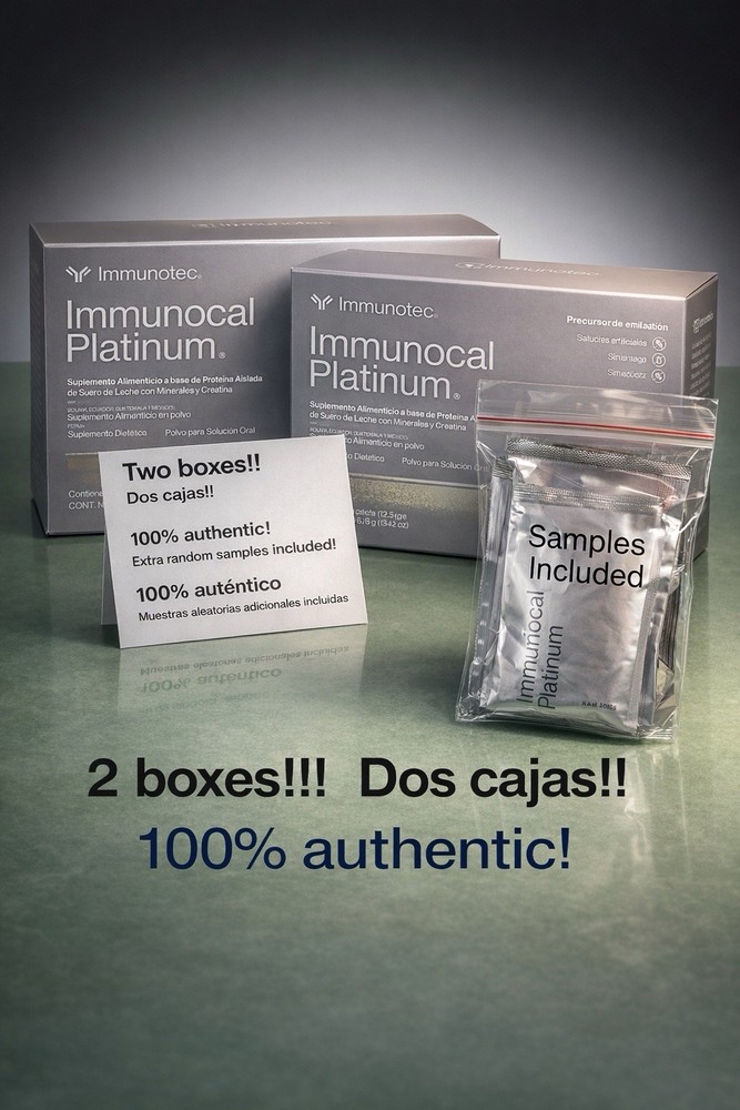 2 Boxes immunocal platinum With Extra Samples Expires 11/2028 Immunotec