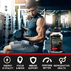 Black Maca Complex Boosts Energy Endurance Reproductive Health Balances Mood