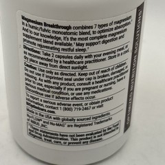 Bioptimizers Magnesium Breakthrough all 7 essential forms 60 capsules 500mg Eac