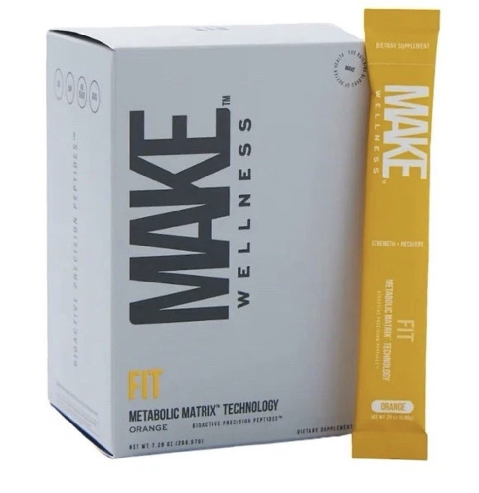 Make Wellness FIT Peptide – 30 Sachet – Orange Flavored Free Shipping 🚚🚛