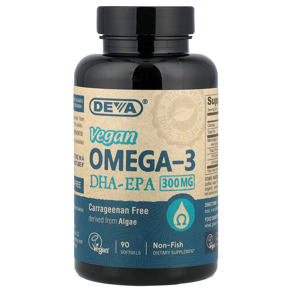 2 X Deva, Vegan Omega-3, DHA-EPA, 90 Softgels