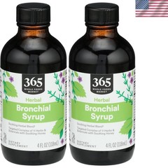 Respiratory Health Support Syrup – 11 Herbal Ingredients & Honey, 4 Fl Oz x2