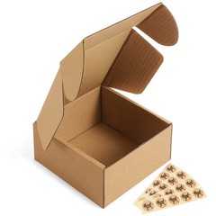 Eupako Small Shipping Boxes 4x4x2 Inches – 50 Pack Brown Corrugated Cardboard…