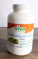 Viva Vitamins Super Magnesium Supplement 375MG 250Tablets Supports Bone & Muscle