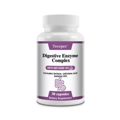 Digestive Enzyme Complex Includes Lactase, Cellulase and Betaine HCI