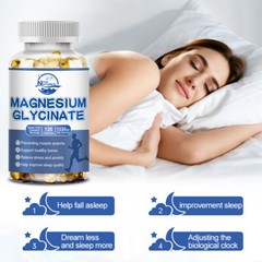 Magnesium Glycinate 400mg – 120 Capsules For Sleep, Stress Relief Support Bone