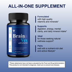 (2 Pack) Brain Vex Advanced, BrainVex Brain Health Formula (120 Capsules)