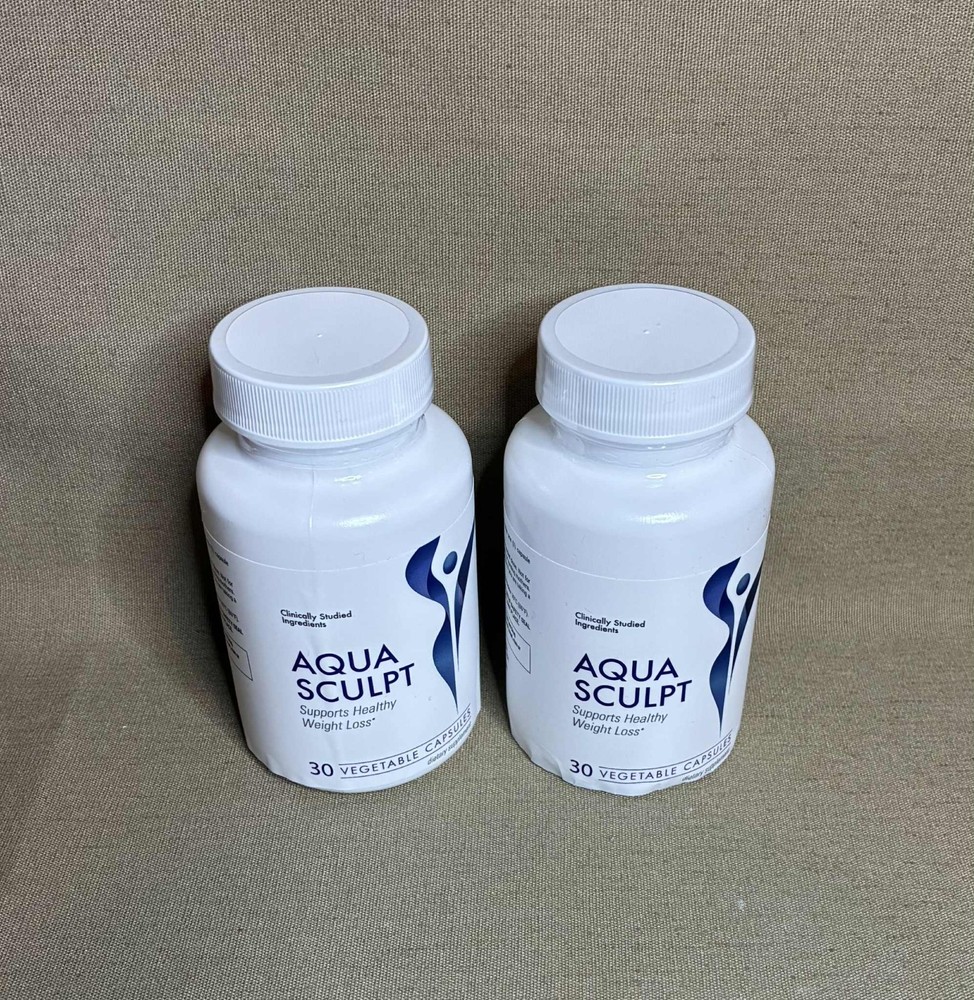 2 NEW Sealed AQUA SCULPT Advanced Weight Loss Support Maximum Strength 30 X 2