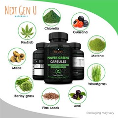 Super Greens – Immune System Support – 500 mg 120 Vegan 120 Count (Pack of 1)