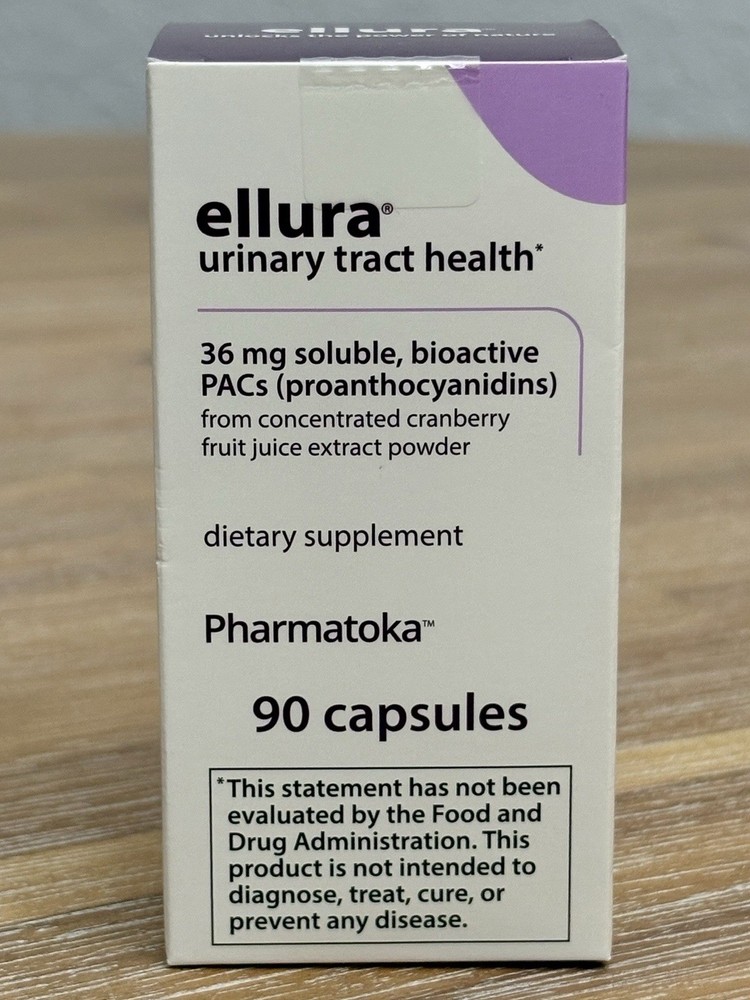 Ellura 36mg Bioactive PACs Cranberry Extract for UTI Support 90 Cap. Exp 2027/11
