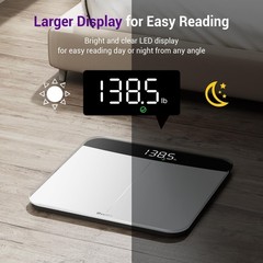 Digital Body Weight Scale – 450lb Capacity, Accurate Bathroom Weighing Machine,