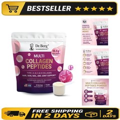 Dr. Berg Multi Collagen Peptides Powder Types I II III V X 25 Servings