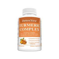 High Absorption Turmeric Capsules with Ginger, Daily Supplement 30/60/120 Caps