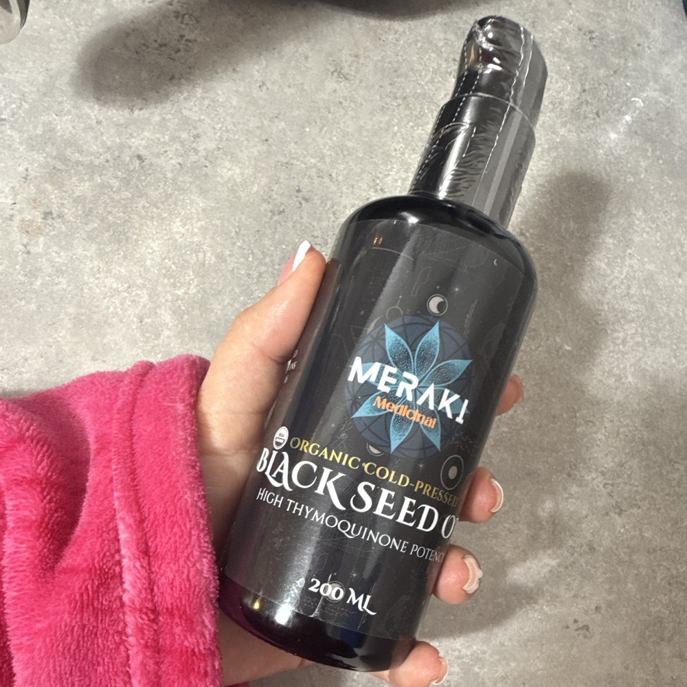 MERAKI Organic Cold-Pressed Black Seed Oil 200 mL Unisex Adult Oil