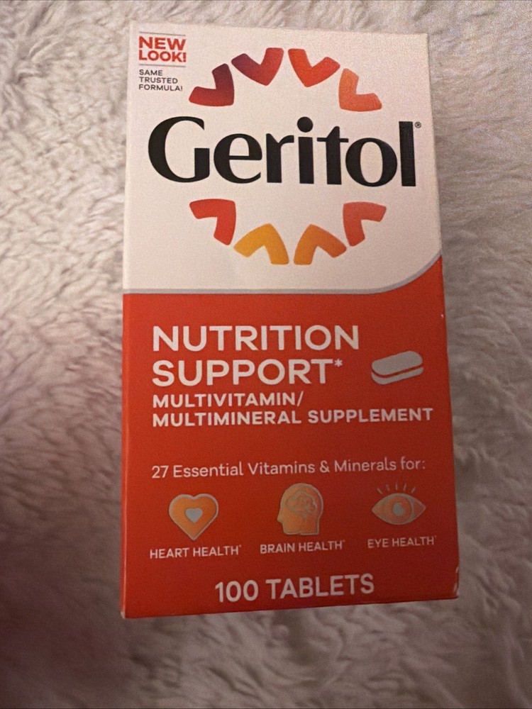 Geritol Complete Multivitamin Mineral Supplement Tablets, 100 Ct Exp 08/2028