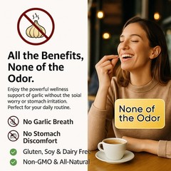 Aged Garlic Extract – 300 Count Odorless Garlic Supplement for Heart & Immune…