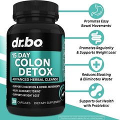 Colon Cleanser Detox for Weight Flush – 15 Day Intestinal Cleanse Pills