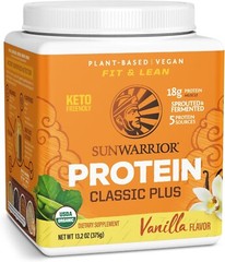 Sunwarrior Organic Classic Plus Vanilla Protein Powder, Vanilla 13.2 oz