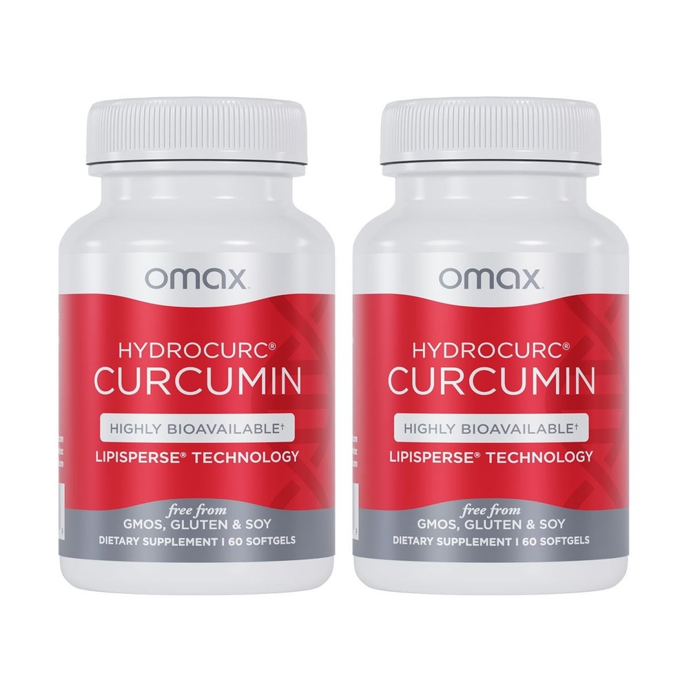Omax3 2 Pack- HydroCurc Turmeric Curcumin Softgels, Highly Bioavailable MCT O…