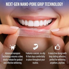 GuruNanda Teeth Whitening Strips-7-Day Treatment w/Non-Slip,Dry Strip Technology