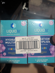 Liquid IV Hydration Electrolyte Drink Mix Kids CNCRD GRPE 8ct-4PK Exp 25sep2025