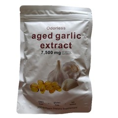 Odorless Garlic 7500mg Per Servings, 300 Softgels | 2 Years Aged Garlic Extra…