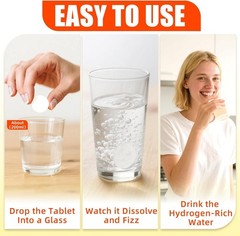 Hydrogen Water Tablets with Magnesium: 12.4PPM Molecular Hydrogen Supplement for