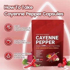 Cayenne Pepper Softgels Supplement, Supports Leg Vein, 240 Softgels /1 Bag 2026