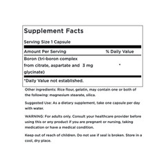 Swanson Triple Boron Complex Capsules, 3 mg, 250 Count