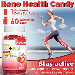 2Pack Vitamin D3 K2 Gummies – 60 Count – Support Bone Heart Immune Health Energy